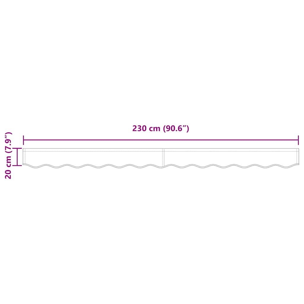 Awning Valance Replacement Cream Stripe 2.5 m Polyester