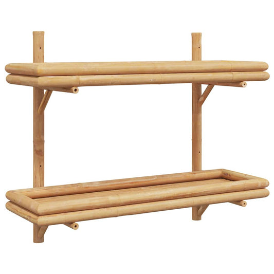Wall Shelf with Shelf Wall-mounted Brown 75 x 26 x 60 cm Bamboo Wall Shelf with Shelf Wall-mounted Brown 75 x 26 x 60 cm Bamboo