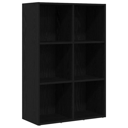 Book Cabinet Black Oak 66x30x98 cm Engineered Wood Book Cabinet Black Oak 66x30x98 cm Engineered Wood