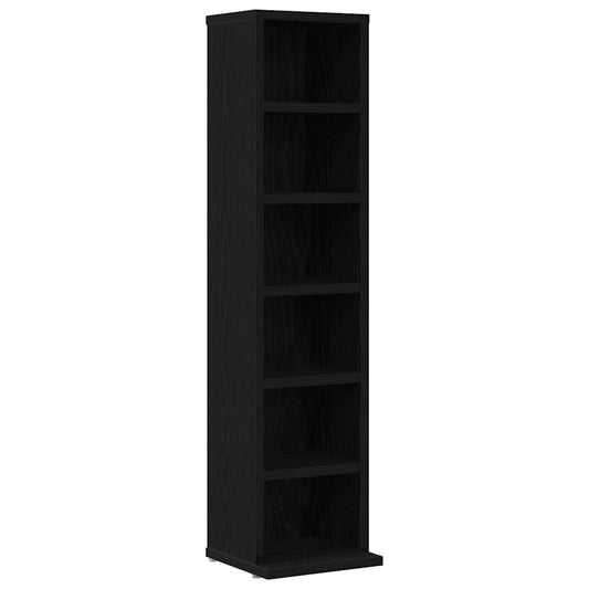 CD Cabinet Black Oak 21x20x88 cm Engineered Wood CD Cabinet Black Oak 21x20x88 cm Engineered Wood