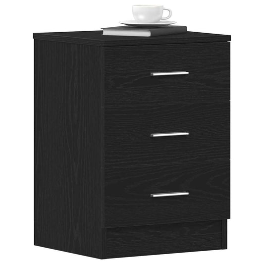 Bedside Cabinet Black Oak 38x35x55 cm Engineered Wood Bedside Cabinet Black Oak 38x35x55 cm Engineered Wood