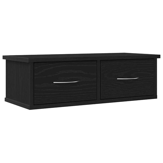 Wall Cabinet Black Oak 60 x 26 x 18.5 cm Engineered Wood Wall Cabinet Black Oak 60 x 26 x 18.5 cm Engineered Wood