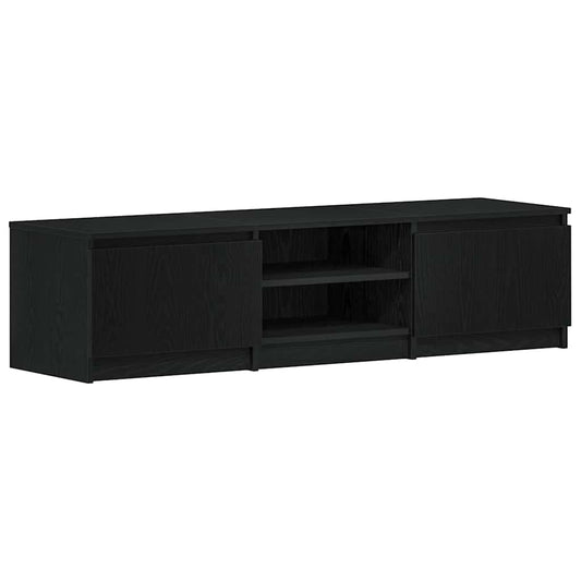 TV Cabinet Black Oak 140x40x36 cm Engineered Wood TV Cabinet Black Oak 140x40x36 cm Engineered Wood