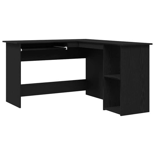 Corner Desk Black Oak 120 x 140 x 75 cm Engineered Wood Corner Desk Black Oak 120 x 140 x 75 cm Engineered Wood