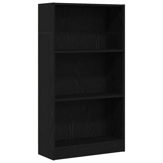 Bookcase Black Oak 60x24x109 cm Engineered Wood Bookcase Black Oak 60x24x109 cm Engineered Wood