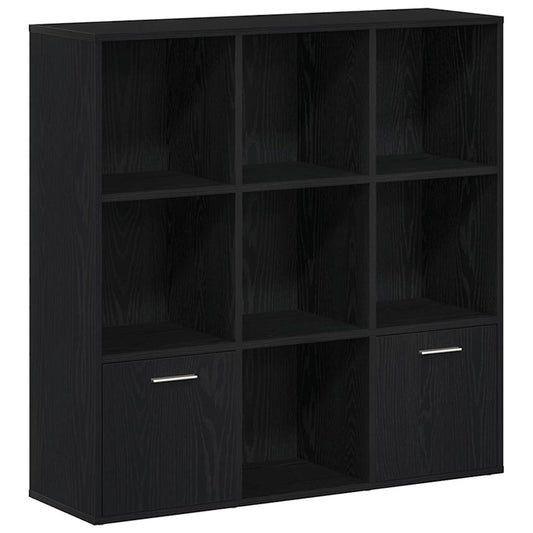 Book Cabinet Black Oak 98x29x97.5 cm Engineered Wood Book Cabinet Black Oak 98x29x97.5 cm Engineered Wood