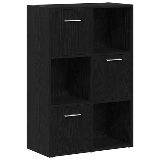 Book Cabinet/Room Divider Black Oak 60.5x30x90cm Engineered Wood Book Cabinet/Room Divider Black Oak 60.5x30x90cm Engineered Wood