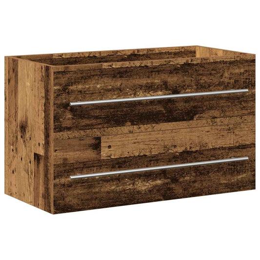 Bathroom Sink Cabinet Old Wood 80x38.5x48 cm Engineered Wood Bathroom Sink Cabinet Old Wood 80x38.5x48 cm Engineered Wood