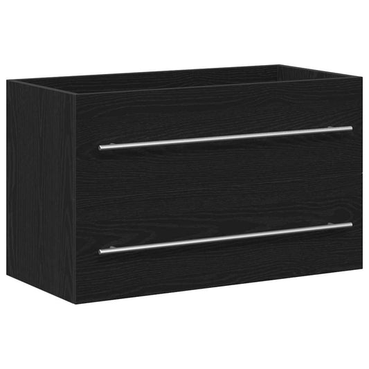 Bathroom Sink Cabinet Black Oak 80x38.5x48 cm Engineered Wood Bathroom Sink Cabinet Black Oak 80x38.5x48 cm Engineered Wood