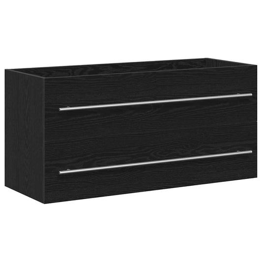 Bathroom Sink Cabinet Black Oak 100x38.5x48 cm Engineered Wood Bathroom Sink Cabinet Black Oak 100x38.5x48 cm Engineered Wood