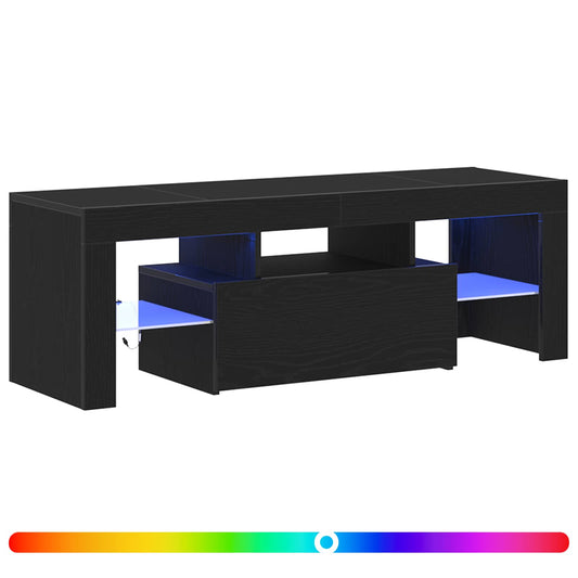 TV Cabinet Black Oak 120 x 35 x 40 cm Engineered Wood TV Cabinet Black Oak 120 x 35 x 40 cm Engineered Wood