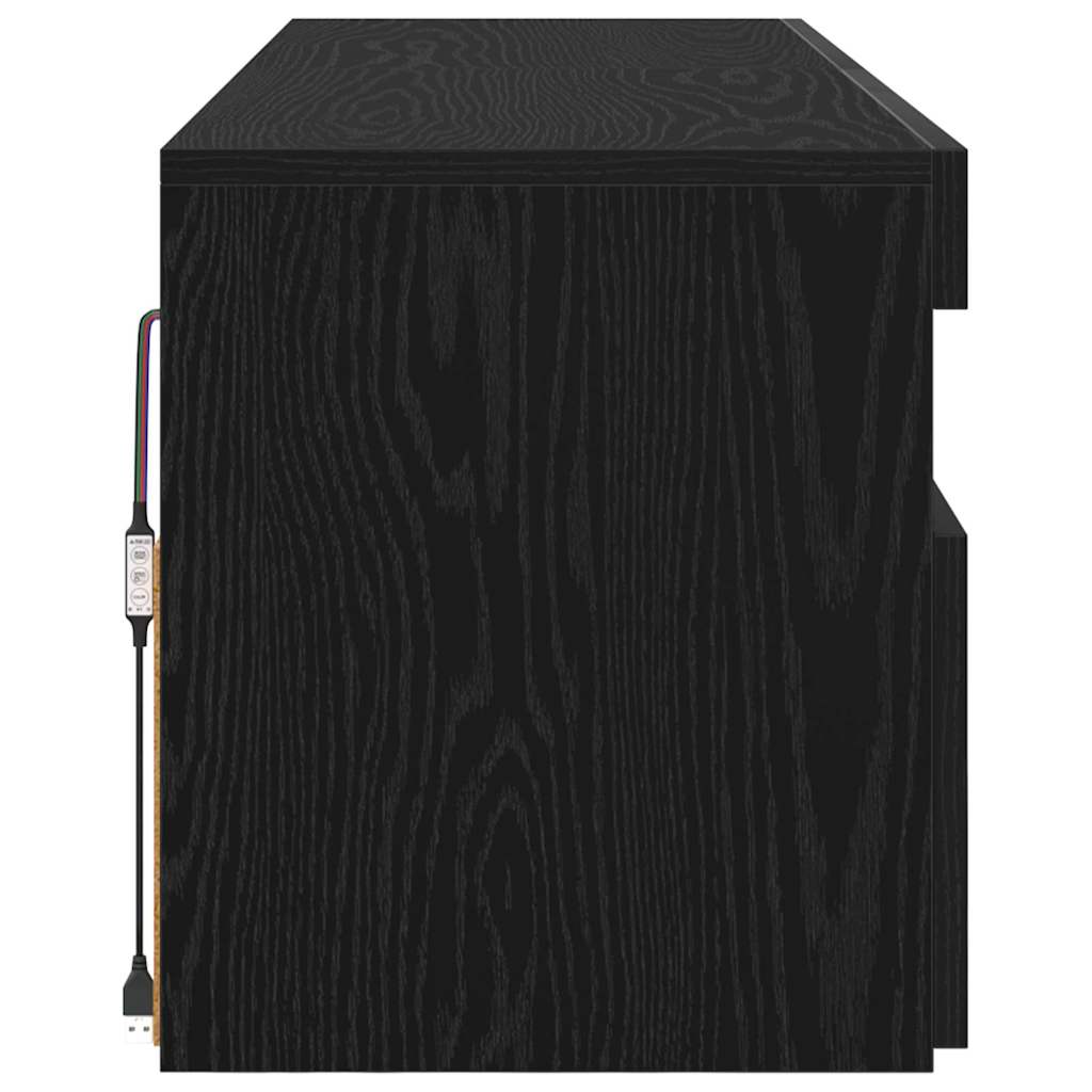 TV Cabinet 2 pcs Black Oak 60 x 35 x 40 cm Engineered Wood