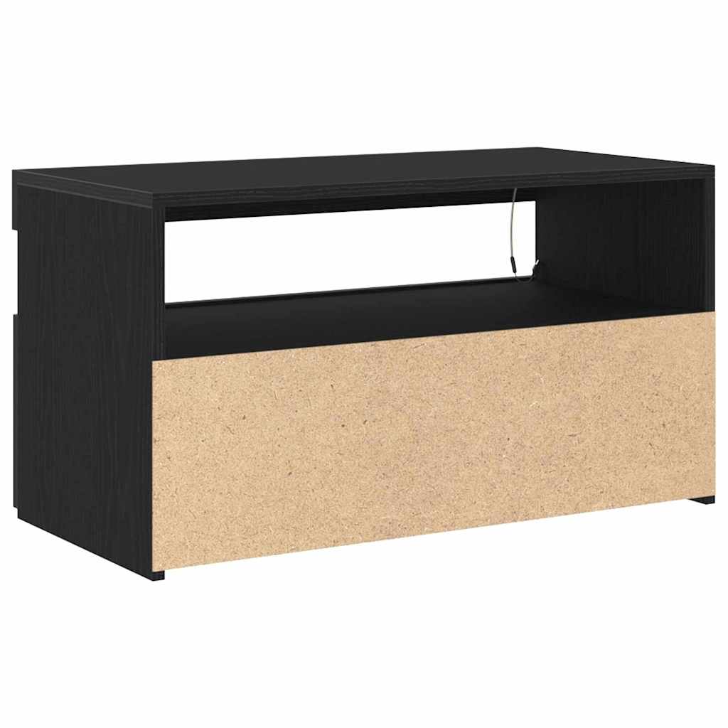 TV Cabinet 2 pcs Black Oak 75 x 35 x 40 cm Engineered Wood