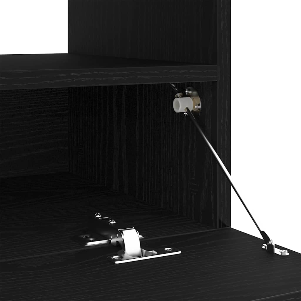 TV Cabinet Black Oak 100 x 35 x 40 cm Engineered Wood