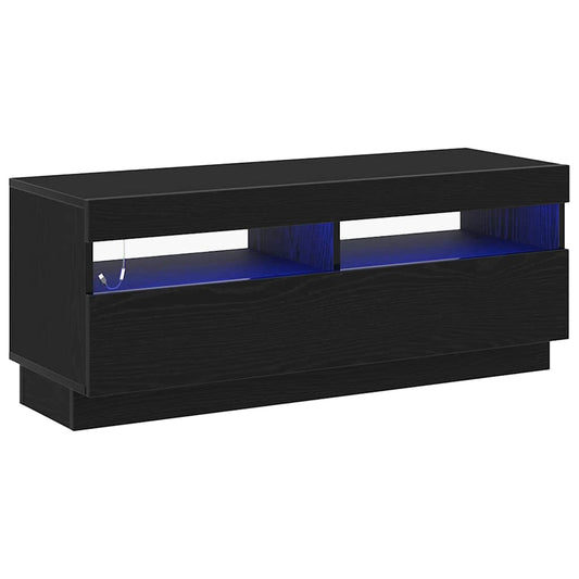 TV Cabinet 100 x 35 x 40 cm Black Oak Engineered Wood TV Cabinet 100 x 35 x 40 cm Black Oak Engineered Wood
