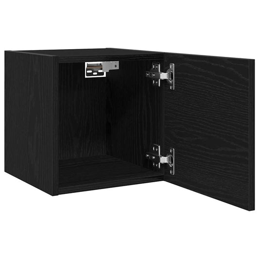 Wall Mounted TV Cabinet 2 pcs Black Oak 30.5 x 30 x 30 cm Wall Mounted TV Cabinet 2 pcs Black Oak 30.5 x 30 x 30 cm