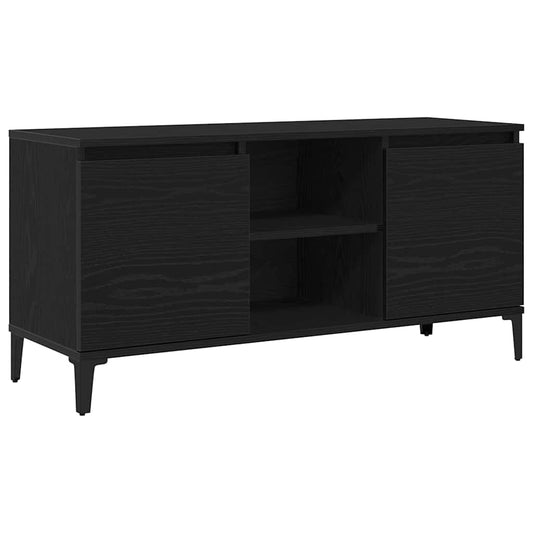 TV Cabinet 102 x 35 x 50 cm Black Oak Engineered Wood TV Cabinet 102 x 35 x 50 cm Black Oak Engineered Wood