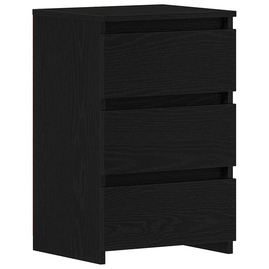 Bedside Cabinet Black Oak 40 x 35 x 62.5 cm Engineered Wood Bedside Cabinet Black Oak 40 x 35 x 62.5 cm Engineered Wood