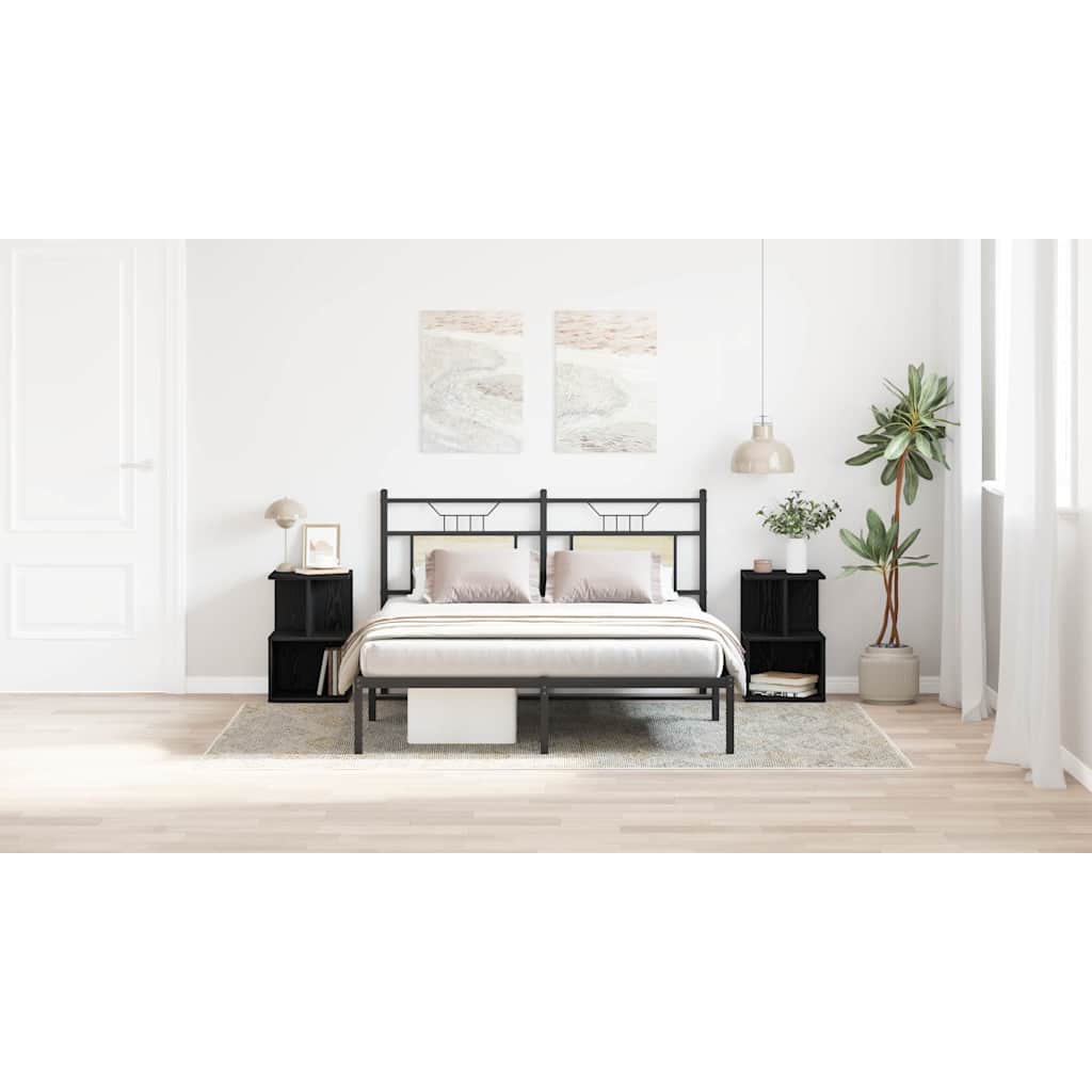 Bedside Cabinet 2 pcs Black Oak 35 x 35 x 55 cm Engineered Wood