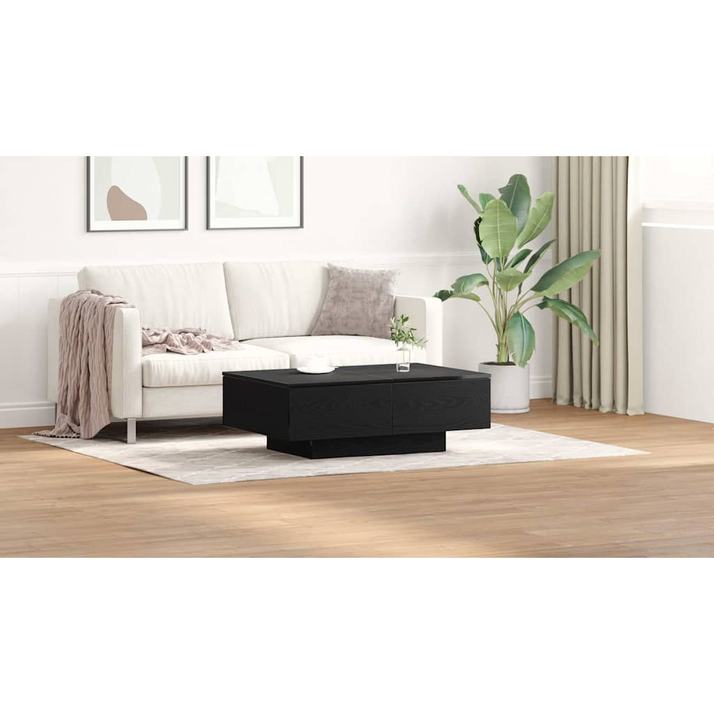 Coffee Table Black Oak 90 x 60 x 31 cm Engineered Wood