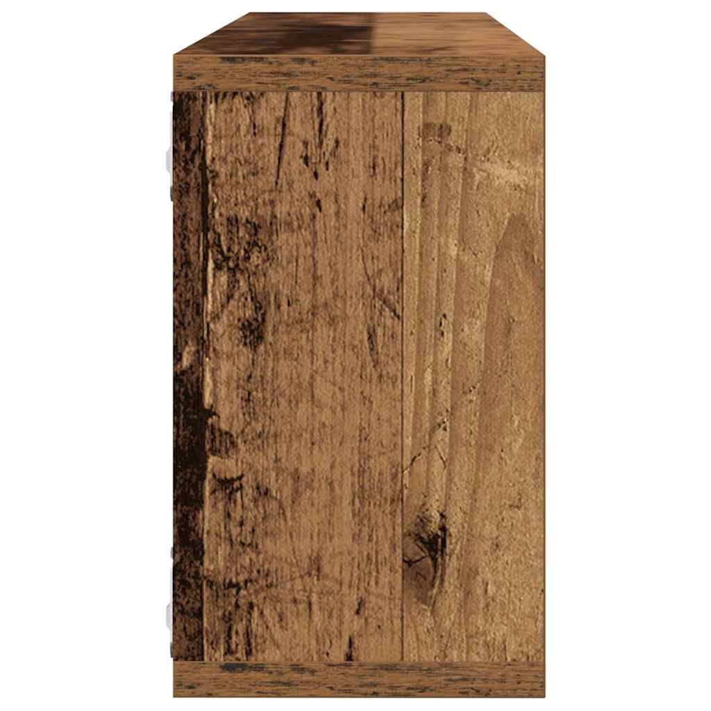 Wall Shelves 2 pcs Old Wood 80 x 15 x 26 cm Engineered Wood