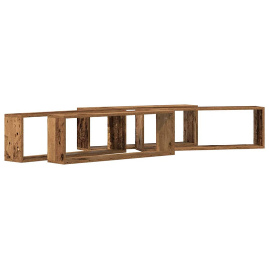 Wall Shelves 4 pcs Old Wood 80 x 15 x 26 cm Engineered Wood Wall Shelves 4 pcs Old Wood 80 x 15 x 26 cm Engineered Wood