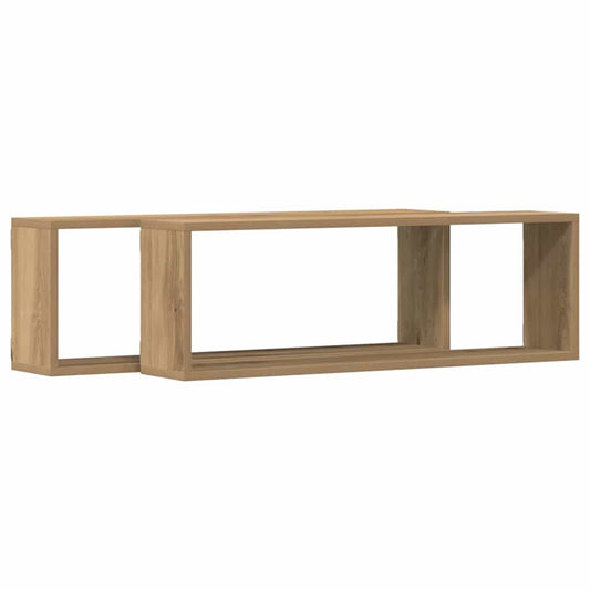 Wall Shelves 2 pcs Artisian Oak 80 x 15 x 26 cm Engineered Wood Wall Shelves 2 pcs Artisian Oak 80 x 15 x 26 cm Engineered Wood
