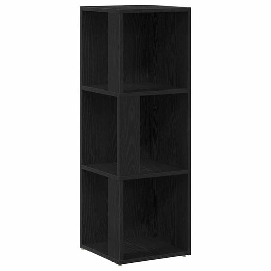 Corner Shelves Black Oak 33 x 33 x 100 cm Engineered Wood Corner Shelves Black Oak 33 x 33 x 100 cm Engineered Wood