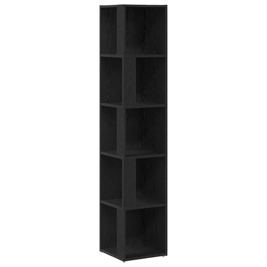 Corner Shelves 33 x 33 x 165 cm Engineered Wood Black Oak Corner Shelves 33 x 33 x 165 cm Engineered Wood Black Oak