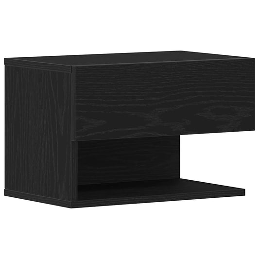 Bedside Cabinet Black Oak 46 x 30 x 30 cm Engineered Wood Bedside Cabinet Black Oak 46 x 30 x 30 cm Engineered Wood