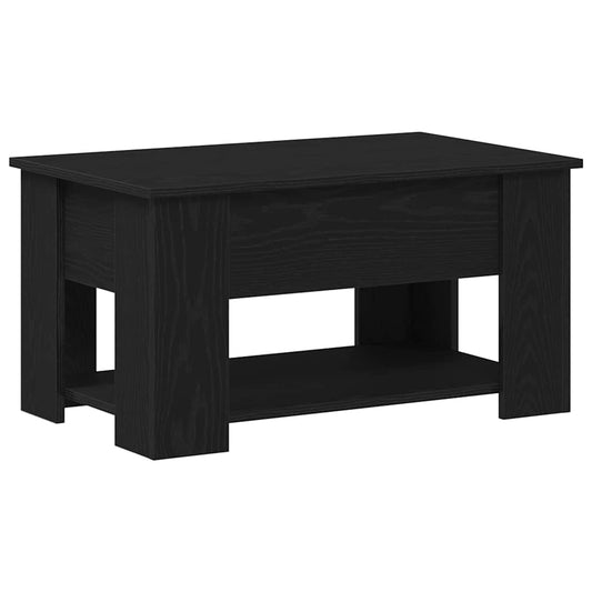 Coffee Table Black Oak 79 x 49 x 41 cm Engineered Wood Coffee Table Black Oak 79 x 49 x 41 cm Engineered Wood