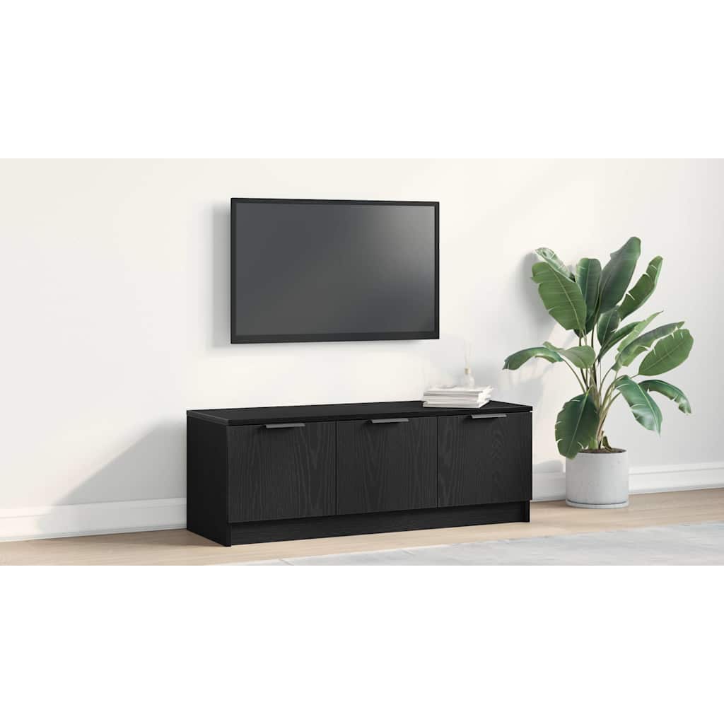 TV Cabinet Black Oak 102 x 35 x 36.5 cm Engineered Wood