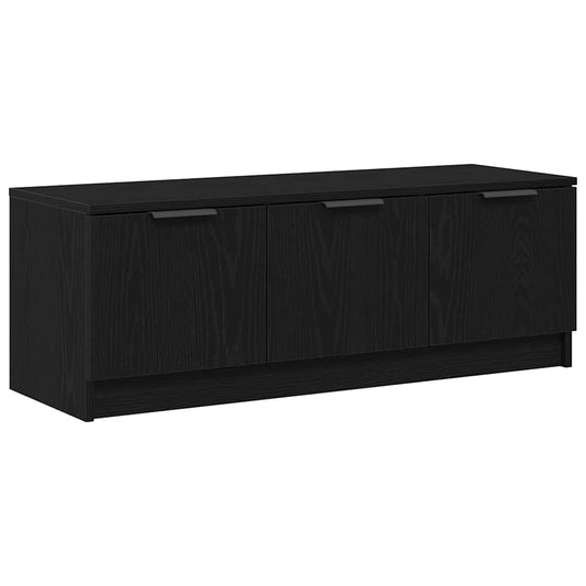 TV Cabinet Black Oak 102 x 35 x 36.5 cm Engineered Wood TV Cabinet Black Oak 102 x 35 x 36.5 cm Engineered Wood