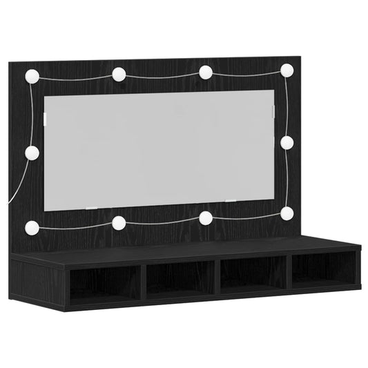 Mirror Cabinet Black Oak 90 x 31.5 x 62 cm Engineered Wood Mirror Cabinet Black Oak 90 x 31.5 x 62 cm Engineered Wood