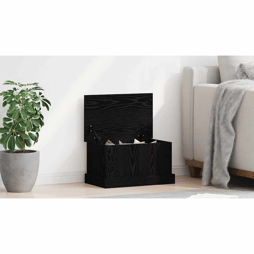 Storage Box Black oak 50 x 30 x 28 cm Engineered Wood