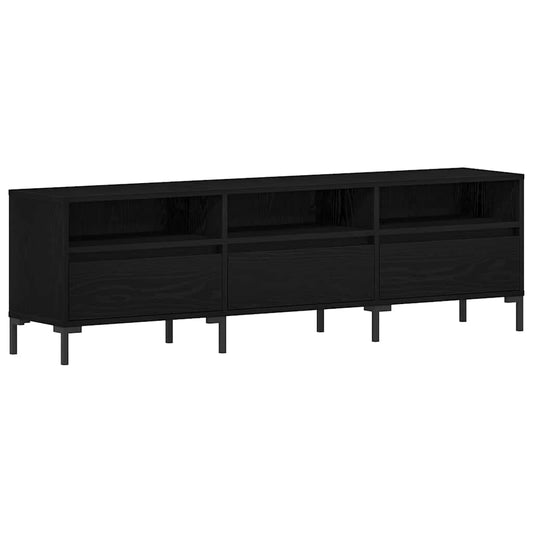 TV Cabinet Black Oak 150 x 30 x 44.5 cm Engineered Wood TV Cabinet Black Oak 150 x 30 x 44.5 cm Engineered Wood