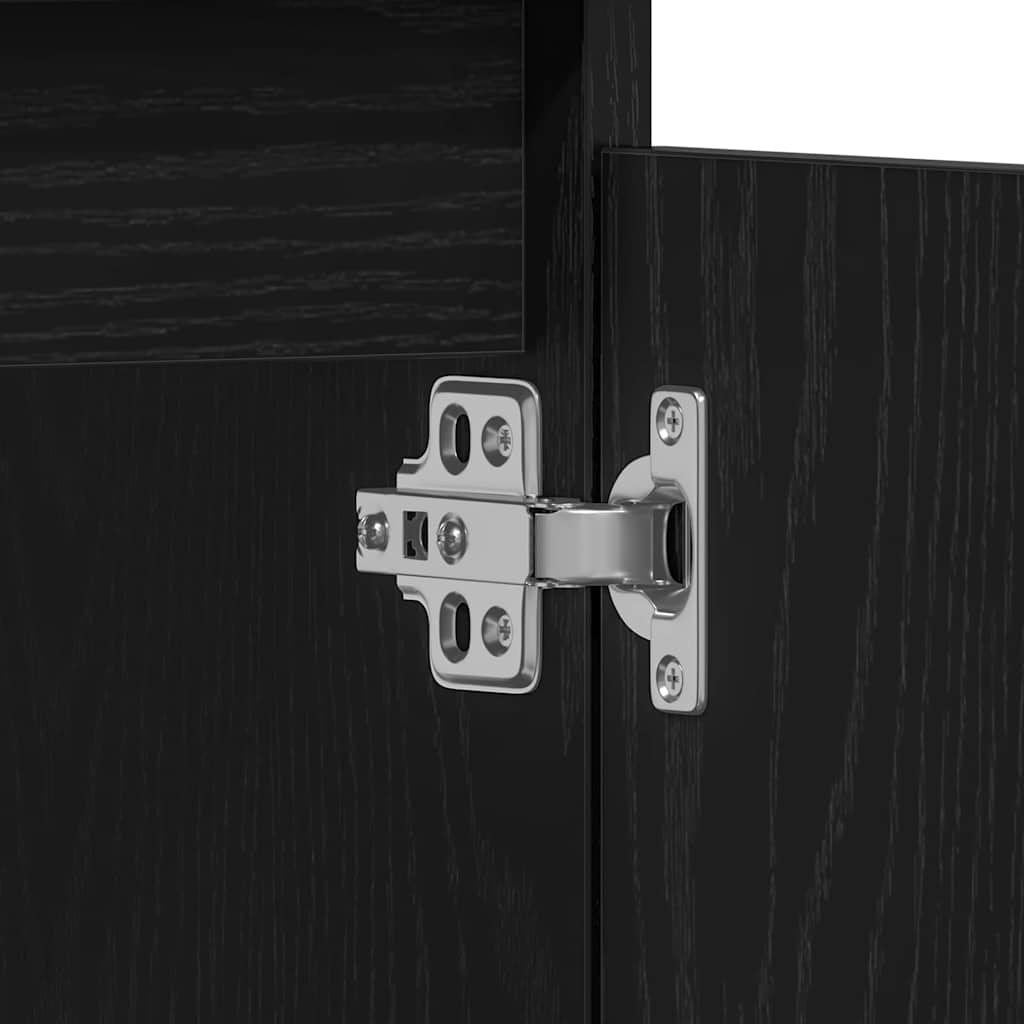 Bathroom Sink Cabinet Black Oak 80 x 33 x 60 cm Engineered Wood