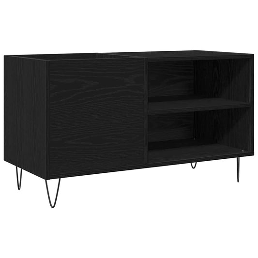 Record Cabinet Black Oak 85 x 38 x 48 cm Engineered Wood Record Cabinet Black Oak 85 x 38 x 48 cm Engineered Wood