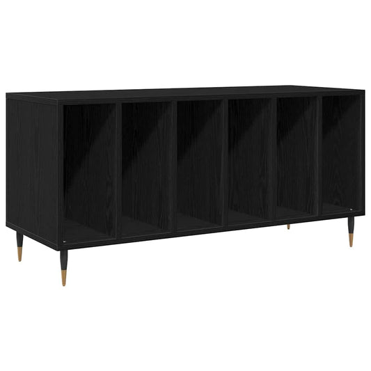 Record Cabinet Black Oak 100 x 38 x 48 cm Engineered Wood Record Cabinet Black Oak 100 x 38 x 48 cm Engineered Wood