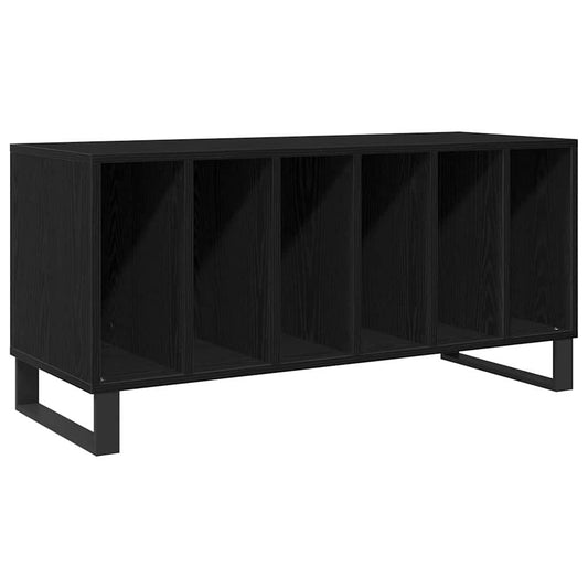 Record Cabinet Black Oak 100 x 38 x 48 cm Engineered Wood Record Cabinet Black Oak 100 x 38 x 48 cm Engineered Wood