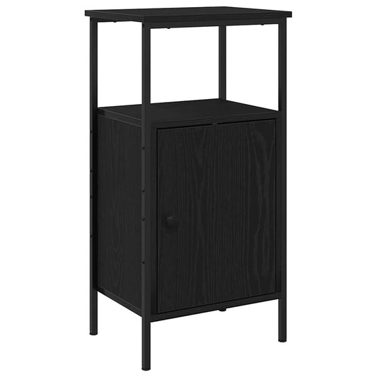 Bedside Cabinet Black Oak 41 x 31 x 80 cm Engineered Wood Bedside Cabinet Black Oak 41 x 31 x 80 cm Engineered Wood