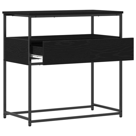 Console Table Black Oak 75 x 40 x 75 cm Engineered Wood Console Table Black Oak 75 x 40 x 75 cm Engineered Wood