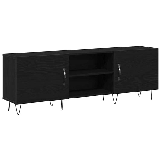 TV Cabinet Set Black Oak 150 x 30 x 50 cm Engineered Wood TV Cabinet Set Black Oak 150 x 30 x 50 cm Engineered Wood