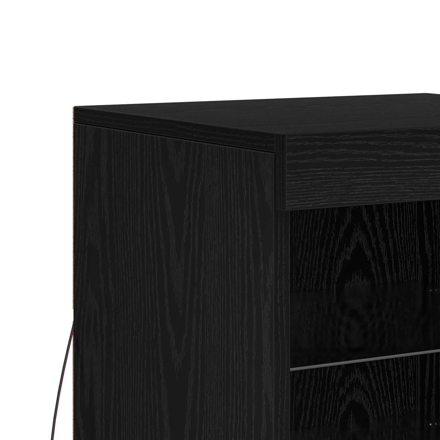 LED Sideboard Black Oak 41 x 37 x 67 cm Engineered Wood