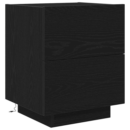 Bedside Cabinet Black Oak 45 x 40 x 55 cm Engineered Wood Bedside Cabinet Black Oak 45 x 40 x 55 cm Engineered Wood