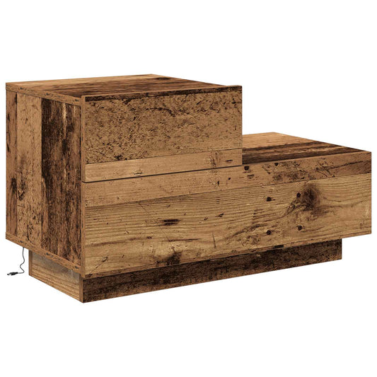 Bedside Cabinet Old Wood 70 x 36 x 40.5 cm Engineered Wood Bedside Cabinet Old Wood 70 x 36 x 40.5 cm Engineered Wood