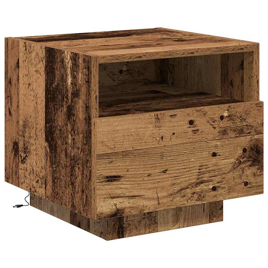 Bedside Cabinet Old Wood 40 x 39 x 37 cm Engineered Wood Bedside Cabinet Old Wood 40 x 39 x 37 cm Engineered Wood