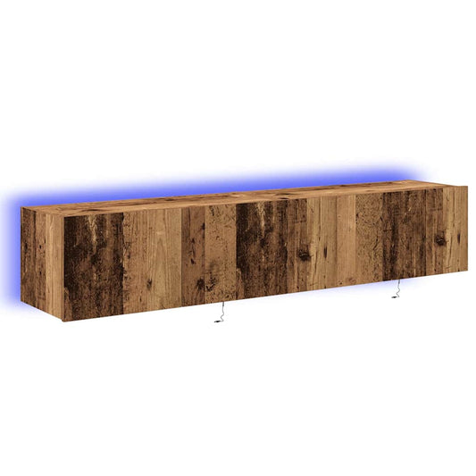 TV Wall Cabinet 2 pcs Old Wood 80 x 35 x 31 cm Engineered Wood TV Wall Cabinet 2 pcs Old Wood 80 x 35 x 31 cm Engineered Wood