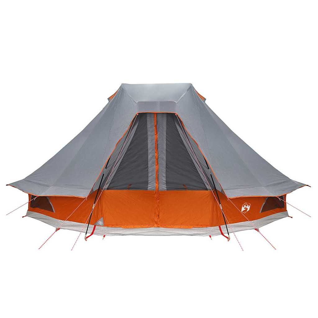 Family Tipi Tent Folding Grey and Orange 466 x 310 x 240 cm