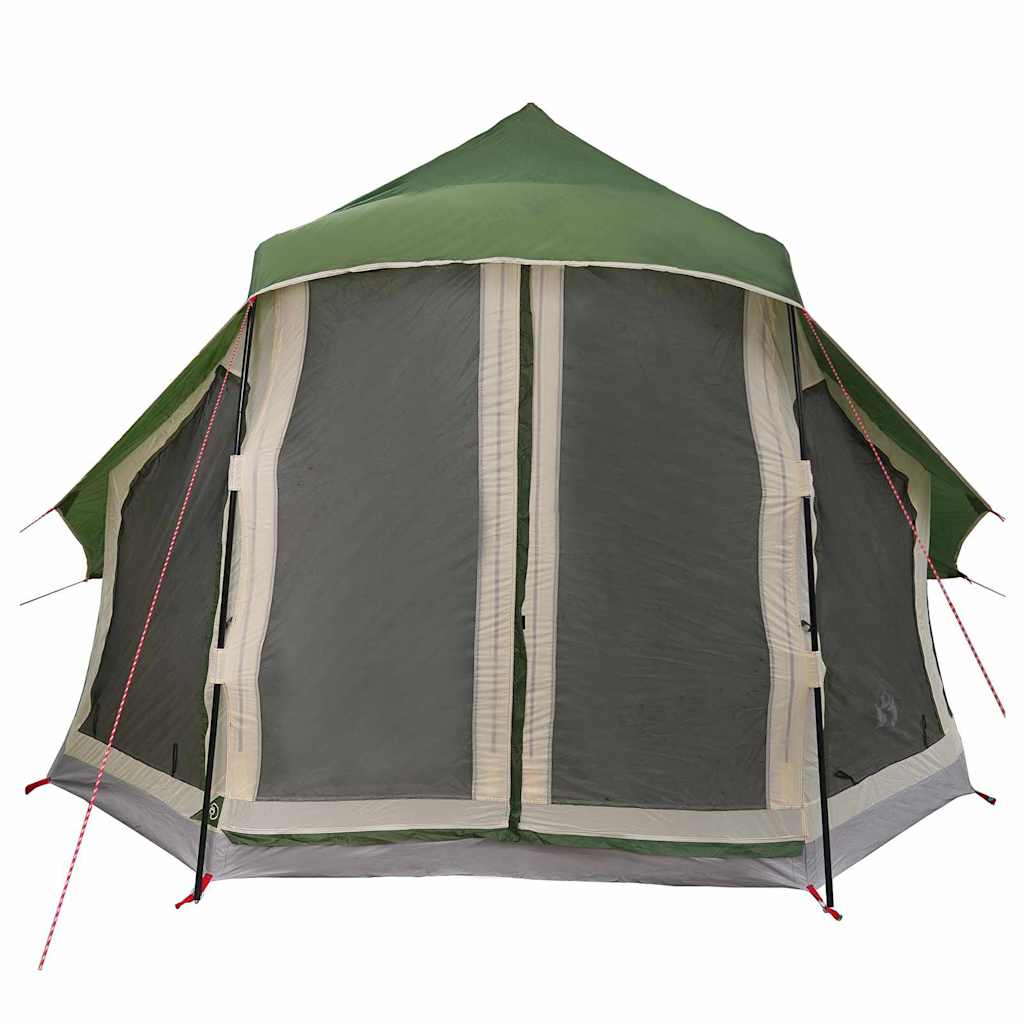 Family Tipi Tent Folding with Roof Green 404 x 370 x 270 cm